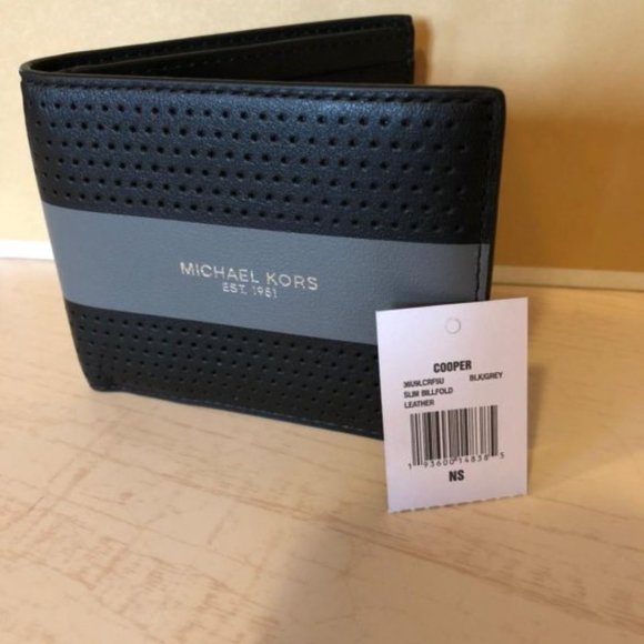 MICHAEL KORS MEN'S TALL CARD HOLDER WALLET SLIM BILLFORD LEATHER 36U9LCRF5U - Picture 2 of 10